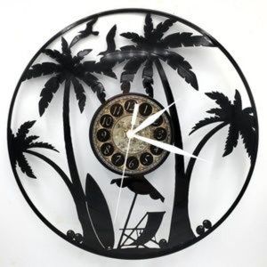 Coconut ISLAND vinyl record clock